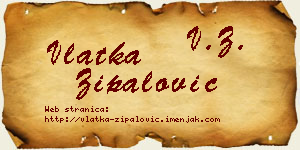 Vlatka Zipalović vizit kartica